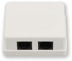 Tinklo lizdas WO-112, 2 x RJ45 CAT5E UTP, paviršinis