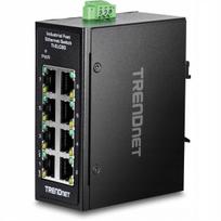 Pramoninis 8 prievadų Ethernet mini komutatorius TRENDnet TI-ELC80, tvirtinimas prie DIN bėgelio