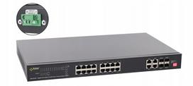 Tinklo jungiklis PoE 20 portų SFG120WP-BT, be maitinimo adapterio, skirtas 16 IP kamerų