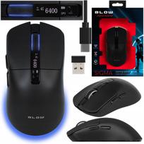 Belaidė žaidimų pelė su USB, Bluetooth, RGB apšvietimu, 2.4G