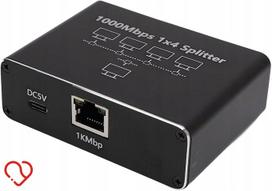 Ethernet tinklo adapteris RJ45 1x4, Gigabit 1000Mb/s, LAN, USB-C