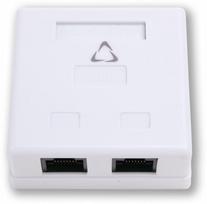 Komutacinė lizdas WO-212, 2x RJ45 CAT5E STP, paviršinis montavimas