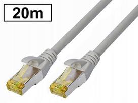 Tinklo kabelis Cat.6A, ekranizuotas, RJ45-RJ45, 20 m, pilkas, AWG26, varinis