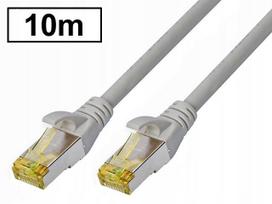 Tinklo kabelis Cat.6A, ekranuotas, RJ45-RJ45, 10 m, pilkas, AWG26, varinis