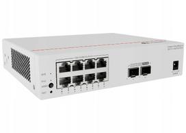Tinklo jungiklis S5751-L8LP2J-RUA, 8x1GE RJ45 (PoE+), 2x2.5G SFP, L2, pasyvus aušinimas, maitinimo blokas