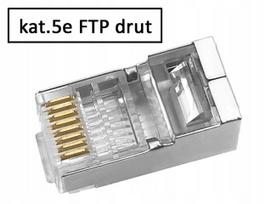 Ekranuoti RJ45/8P8C kištukai, Cat.5E, porinis, AWG24–27 laidams, 100 vnt.
