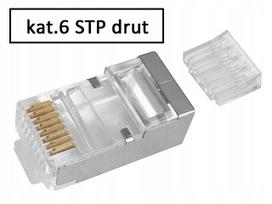 Kištukai RJ45/8P8C, ekranizuoti, Cat.6, AWG24-27, 10 vnt.