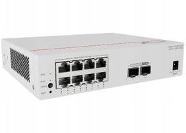 Tinklo jungiklis S5751-L8P2J-RUA, 8x1GE RJ45 (PoE+ 128W), 2x2.5G SFP, L2, pasyvus aušinimas, PSU