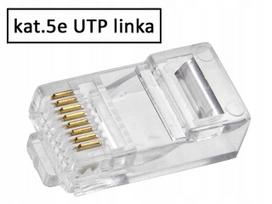 UTP kištukai RJ45/8P8C, kat.5E, AWG24-27, 100 vnt.