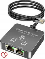 Ethernet šakotuvas KIWIBIRD RJ45 1x2, Gigabit LAN, 1000Mbps, Cat8, skirtas PS5