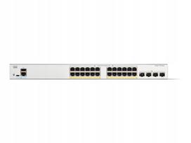 Switchas CISCO Catalyst 1300, 24 PoE gigabitiniai prievadai, 4 x 10G SFP+