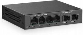 6 prievadų 2.5G nevaldomas Ethernet komutatorius, 2x 10G, 2.5GBASE-T