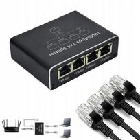 Tinklo adapteris – LAN šakotuvas, 4x RJ45, 1000M