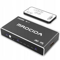 HDMI jungiklis 3×1, 4K 30Hz, su nuotolinio valdymo pultu, tinka PS4, Xbox, TV, nešiojamam kompiuteriui, DVD