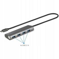 USB šakotuvas Renkforce 4 lizdų, USB 3.1, sidabrinis