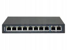 Nekaršaluojamas tinklo komutatorius, 8 PoE+ RJ45 prievadai (1Gb/s) + 2 RJ45 prievadai