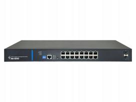 Tinklo komutatorius AVIZIO, 16 PoE+ 1Gb/s prievadų, 2 SFP uplink 1Gb/s, valdoma L2