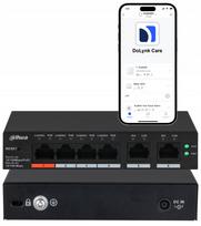 Tinklo komutatorius Dahua CS4006-4ET2ET, 4 PoE portai, 60W, valdomas per debesį