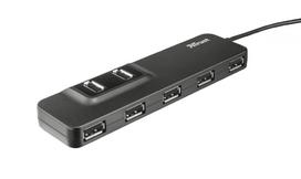 USB šakotuvas TRUST OILA, 7 jungtys, su maitinimu