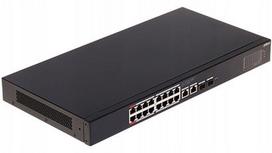 Tinklo jungiklis DAHUA CS4220-16GT-240, 16 PoE prievadai, SFP