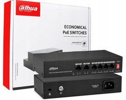Tinklo jungiklis DAHUA PoE 4+2, 36W, PFS3006-4ET-36 kameroms