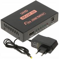 HDMI šakotuvas 4K UHD, 3D, HDMI-SP-1/4-V1