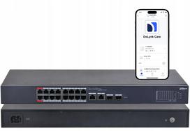 Tinklo jungiklis Dahua CS4218-16ET-135, 16x PoE, 2x SFP uplink, 10/100/1000Mbps