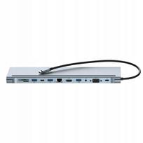 Adapteris XO HUB010 12-in-1, pilkas