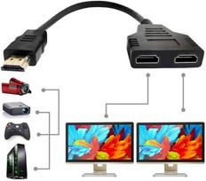 HDMI šakotuvas, vyriškas, 2 moteriški lizdai