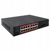 Tinklo jungiklis Qoltec, 16x RJ45, 2x SFP, 36Gbps, metalinis