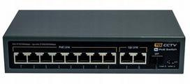 Tinklo jungiklis TG-SP08F2G1S-HB su PoE, 1x SFP, 120W, Extended režimas, skirtas stebėjimo kameroms