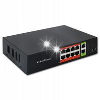 Tinklo komutatorius Qoltec Fast Ethernet PoE, 8 x RJ