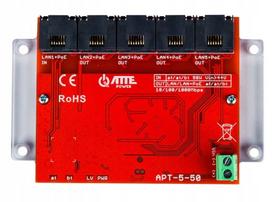 Tinklo jungiklis ATTE APT-5-50, 5 PoE prievadai, 10/100/1000Mbps, su signalo stiprintuvu