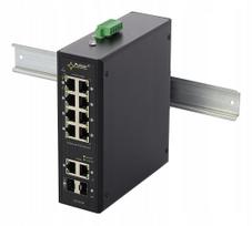Pramoninis komutatorius Pulsar ISFG108, 8x Gigabit PoE 802.3af/at, 2x RJ45, 2x SFP