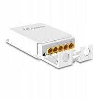 Tinklo PoE prailgintuvas IP kameroms, 1 įvestis, 4 išvestys, atsparus vandeniui, IP66, Gigabit