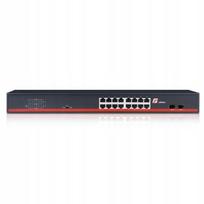 Tinklo komutatorius GetFort SG 116 GF 116G, 16 gigabitinių prievadų, tvirtinamas į spintą