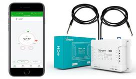 Termostatas Sonoff 4CH R3 su WIFI, 2x2 m temperatūros jutikliais DS18B20