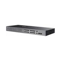 Komutatorius TP-Link ES220GMP, 20x GE, 16x PoE+ (250W), 2x SFP, montuojamas į spintą
