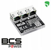 PoE tinklo plėtiklis BCS-xPoE3EXT-PP, 3x RJ45, 100Mbps, 1x PoE IN, 2x PoE OUT, 70W