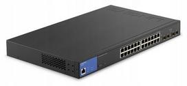 Komutatorius Linksys LGS328PC, 24 PoE gigabitiniai prievadai, valdomas