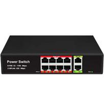 Tinklo jungiklis 8x PoE, 2x uplink, 120W, 100Mbps, CCTV IP