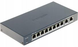 Tinklo jungiklis GIGABIT POE HIKVISION DS-3E1510P-EI, 8 PoE portų, 2 SFP