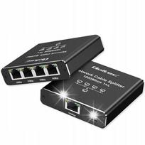 Tinklo jungiklis Qoltec Mini 1x4 RJ45, 1000Mb/s, USB-C, aliuminis