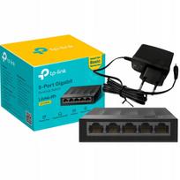 Tinklo jungiklis Tp-Link LS1005G, 5x1Gb, su maitinimo šaltiniu