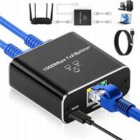 Tinklo adapteris-splitteris RJ45, 2 jungtys, 1000Mb/s