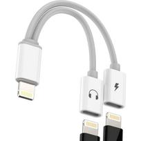 Adapteris Lightning į 3,5 mm jungtį ir įkrovimą iPhone, 2 viename