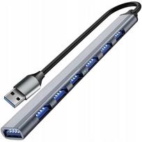 USB šakotuvas Izoxis 24374, 1 x USB 3.2, 6 x USB 2.0