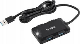 USB šakotuvas, 4 jungtys, USB 3.0, 5Gb/s, su maitinimu