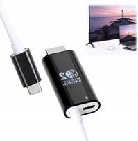 USB-C į HDMI adapteris, 2 m, 4K60 HDR, PD100W, nešiojamas