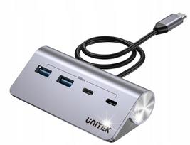 USB šakotuvas Unitek, 4 x 5Gb/s USB-A/USB-C lizdai, aliuminis